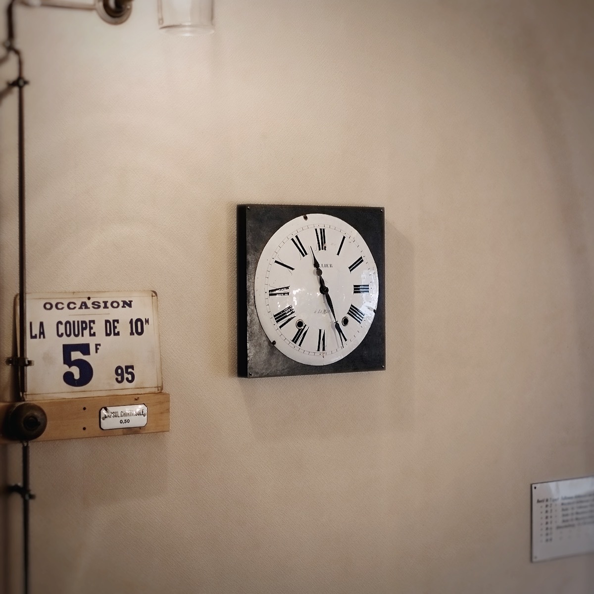 19世紀 フランスアンティーク☆ホーロー文字盤の掛け時計 ウォール