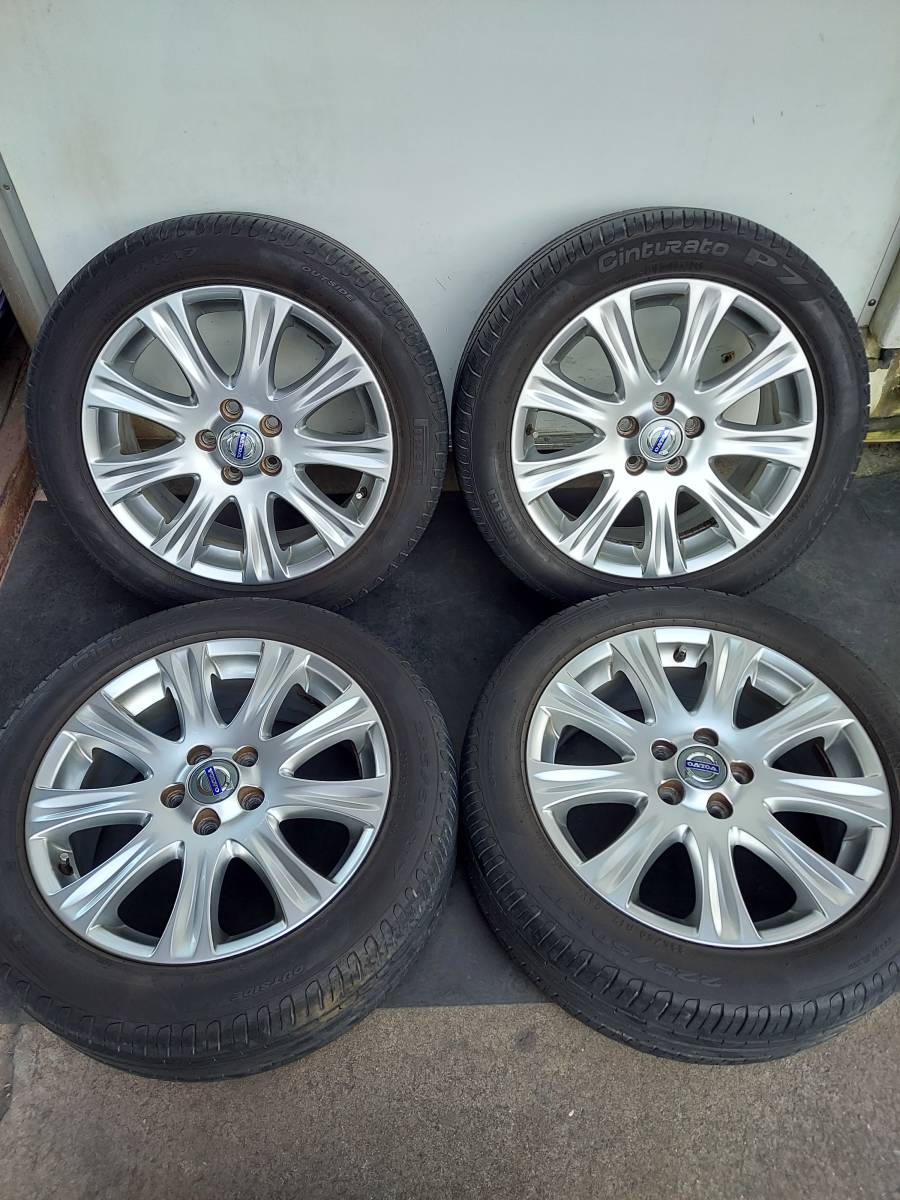 ボルボ純正 17インチ 17×7J +50 5H PCD108 タイヤ 225/50R17 2017年製