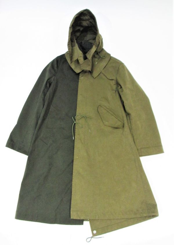 希少 20AW sacai×Ten-C スペシャル ドッキング 再構築 モッズコート サカイ×テンシー CAR COAT ミリタリー カーキ 1 定価264000円 JA-27_画像2