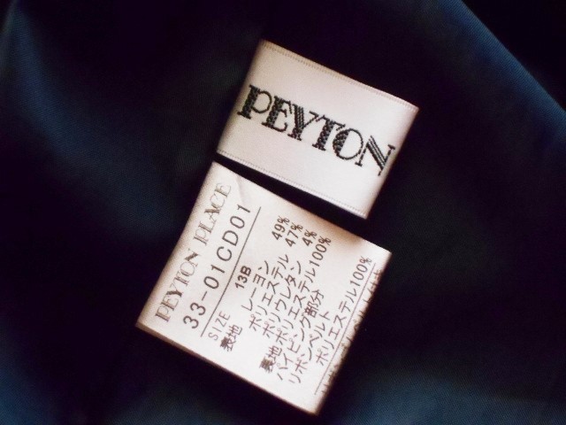 PEYTON PLACE/ファイブフォックス/地模様 ワンピース/ドレス/13/ネイビー/大きいサイズの画像7