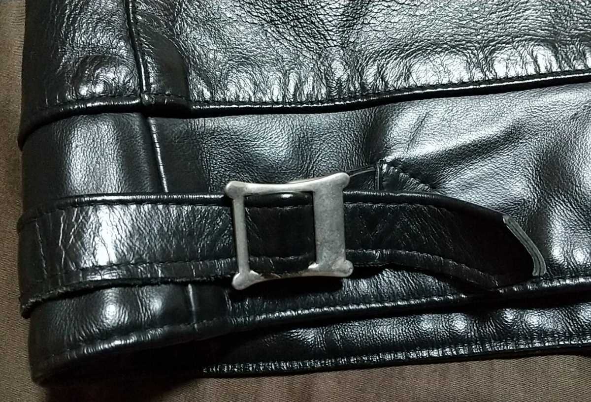 666 Leather Wear シングルライダースジャケット 38 ブラック 黒