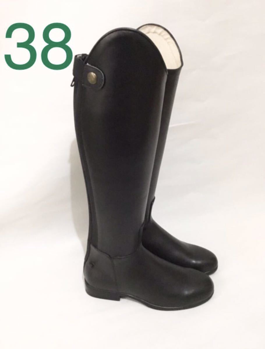 乗馬 ドレスブーツ 黒 38 新品 本革 | noonanwaste.com