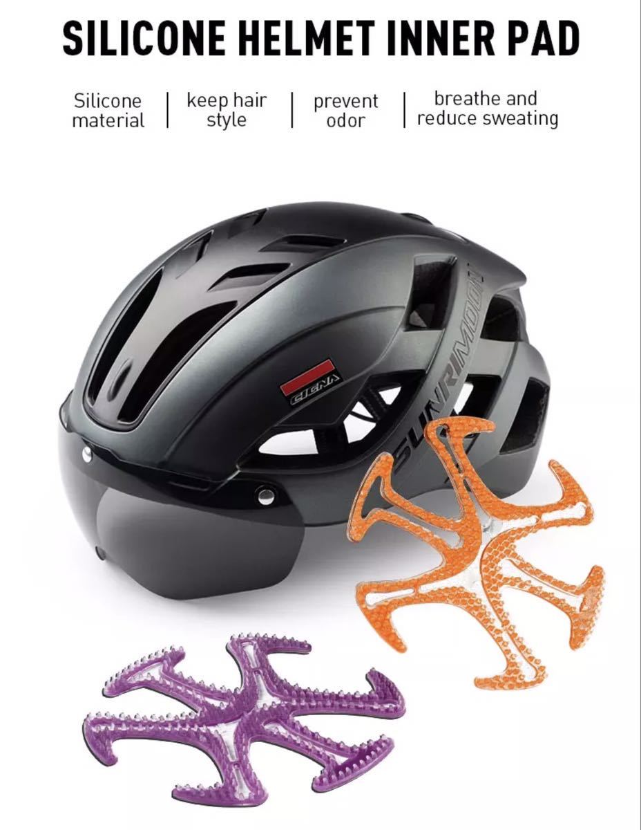 乗馬他 ヘルメットインナー シリコン製 黒 新品 2個セットの画像3