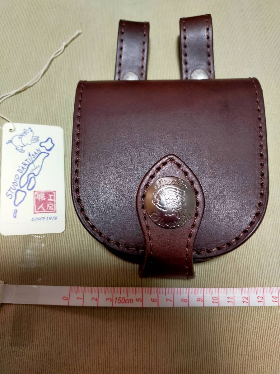  regular price 12390 jpy new goods * unused * tag attaching STUDIO DARTISAN Studio daruchi The n Conti . attaching pouch real leather 