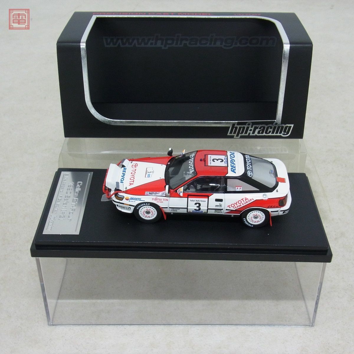 hpiレーシング 1/43 トヨタ セリカ GT-Four #3 1990 サファリ No.8087 hpi-racing Toyota Celica Safari【10の画像1