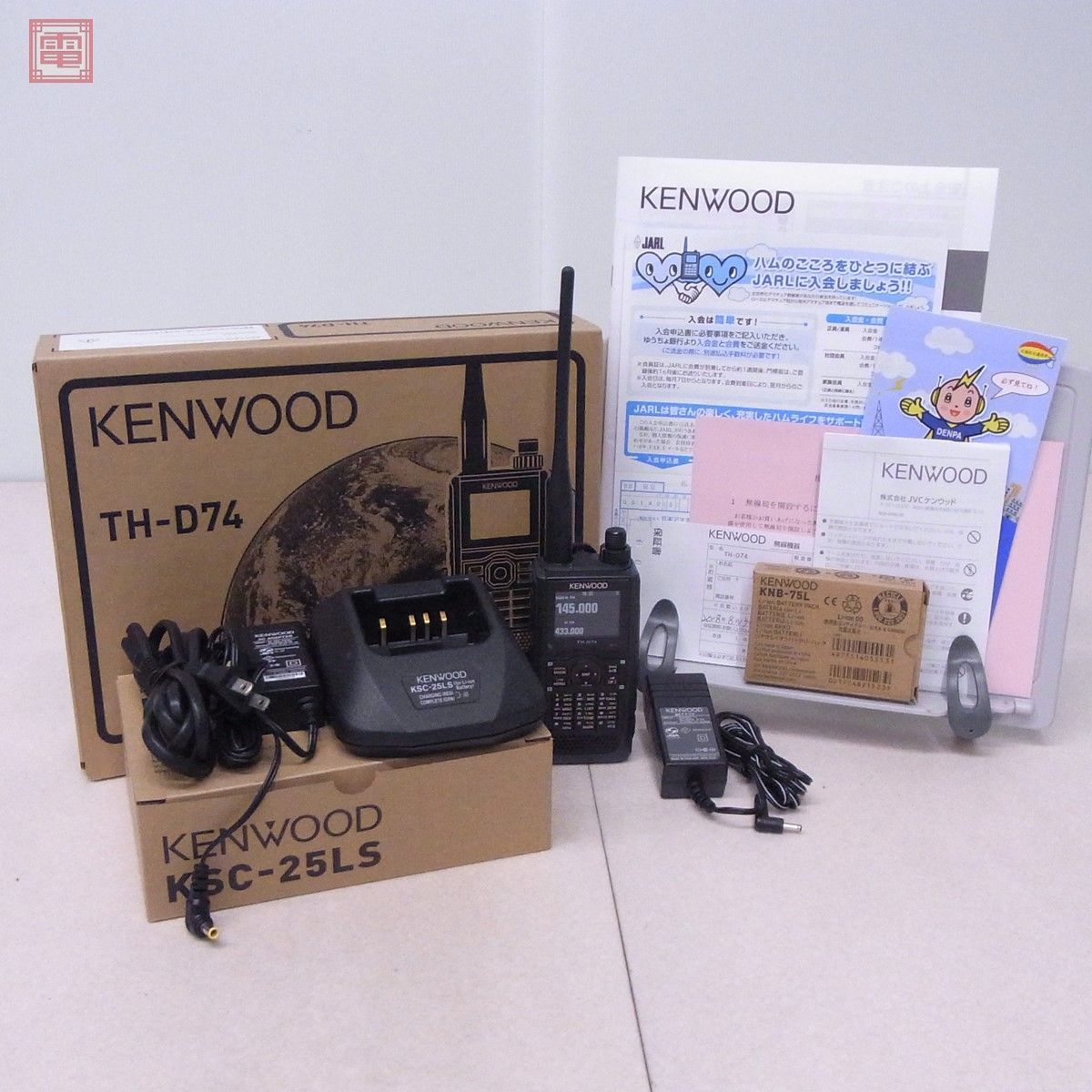 にはご】 美品 ケンウッド TH-D74 144/430MHz ハンディ無線機 元箱・取