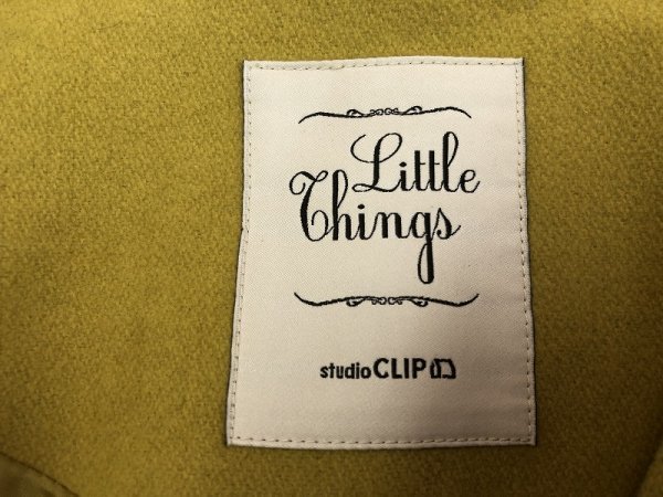STUDIO CLIP スタジオクリップ レディース ノーカラースナップボタン コート L マスタード_画像2