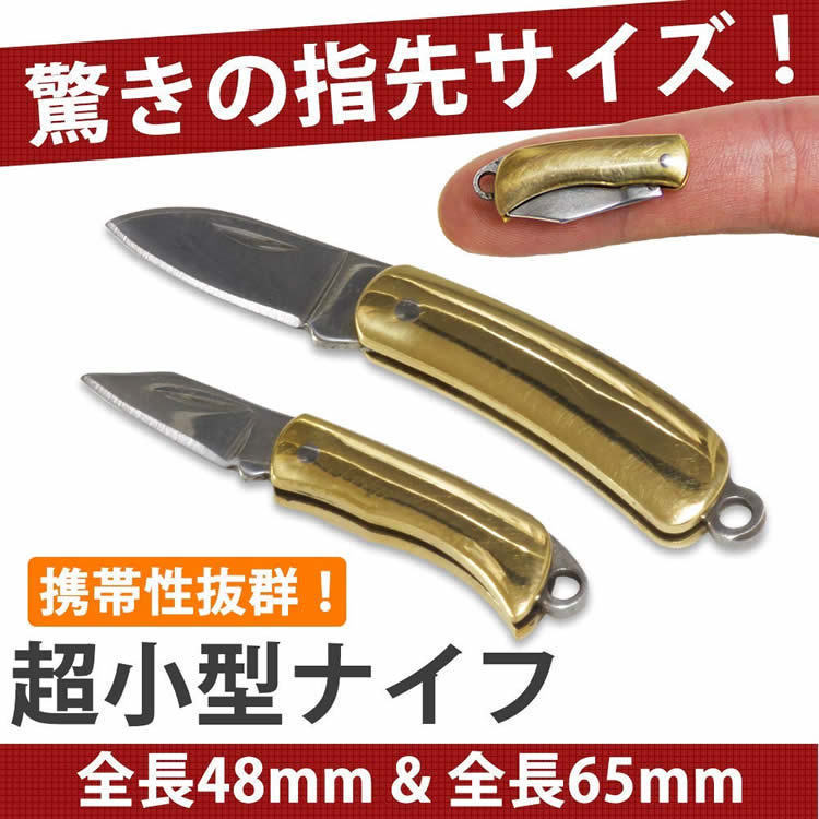 送料無料 超小型ナイフ 指先サイズ 折りたたみ式 コンパクト 持ち運び キャンプ アウトドア 釣り レジャー ミニナイフ 携帯 【小タイプ】の画像1