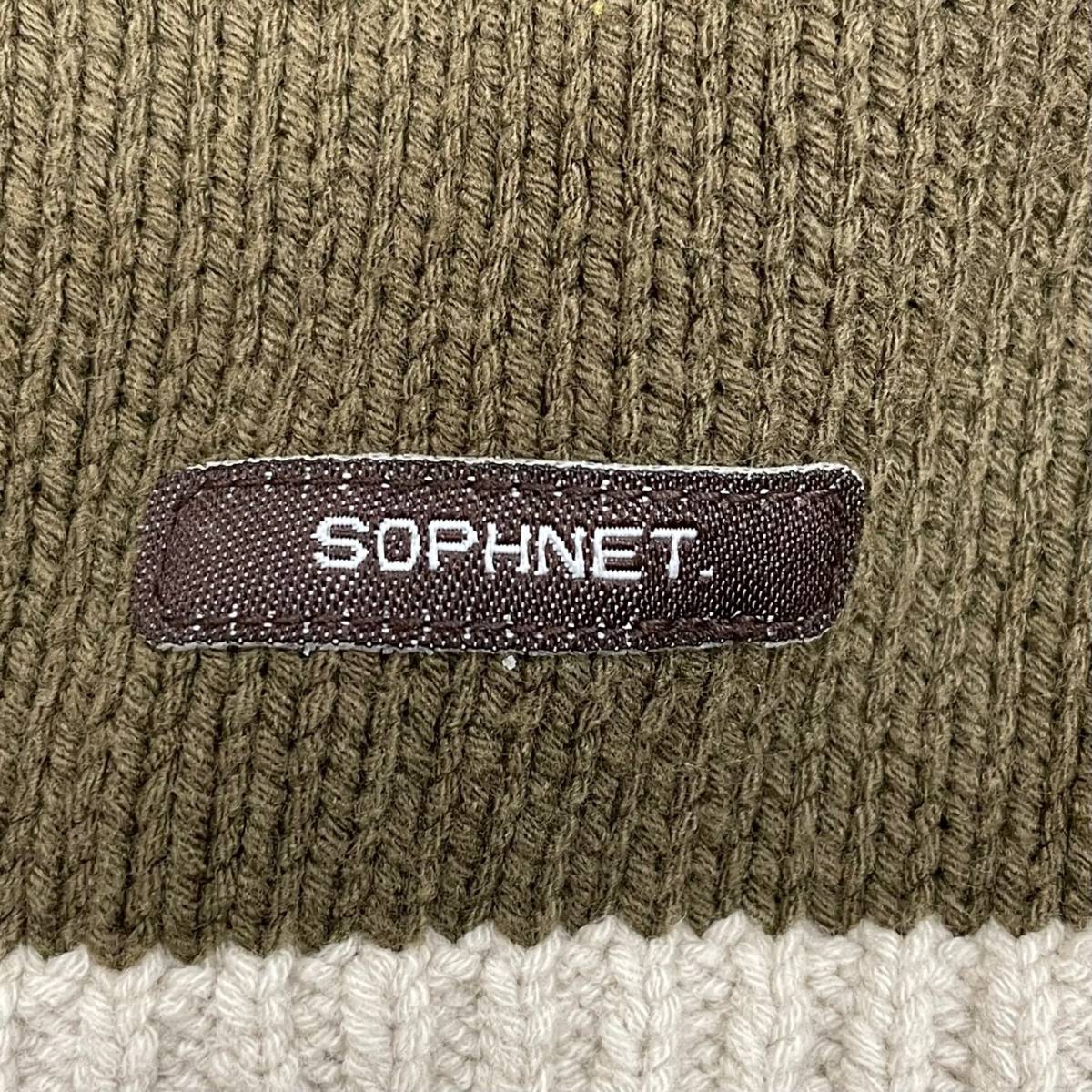 １スタ！定価28600円○ SOPHNET 22SS MULTI BOLD BORDER CREWNECK KNIT