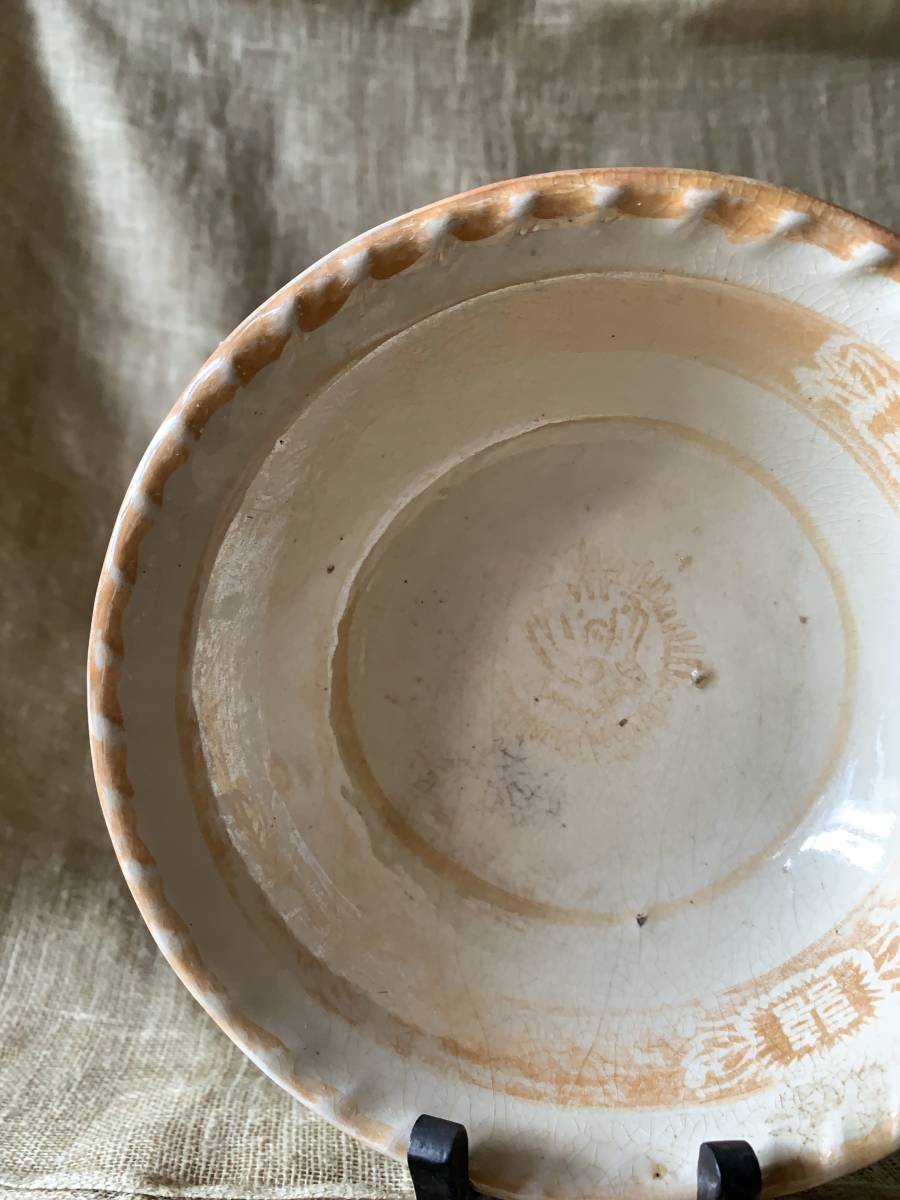 ベトナム　器　ヴィンテージ　アンティーク　ソンベ焼　茶碗　プレート　皿　フランス　陶器　手描き　染付け　民藝　小皿　深皿　、_画像3