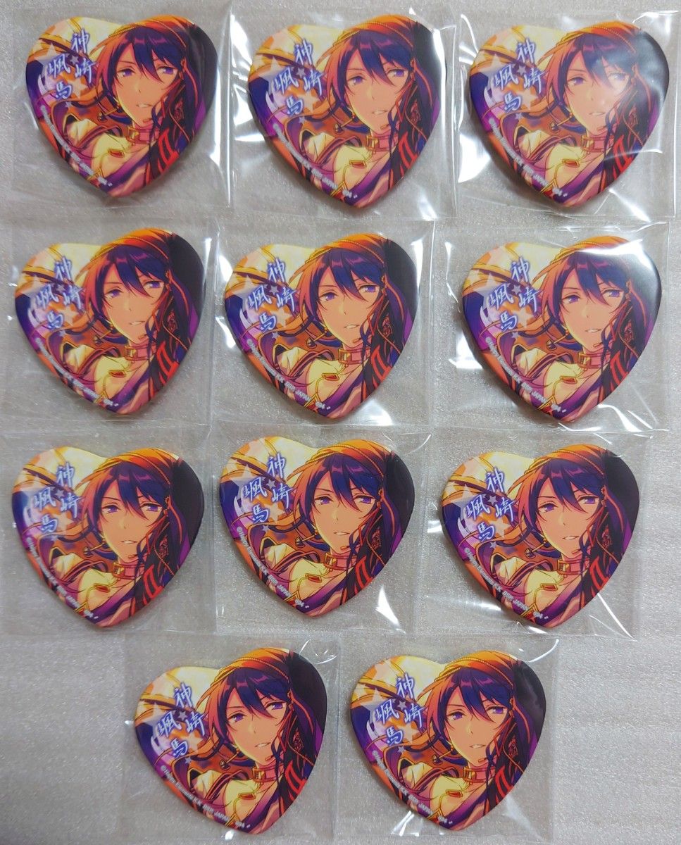 あんスタ 神崎颯馬 とるパカ ハート缶 缶バッジ 紅月