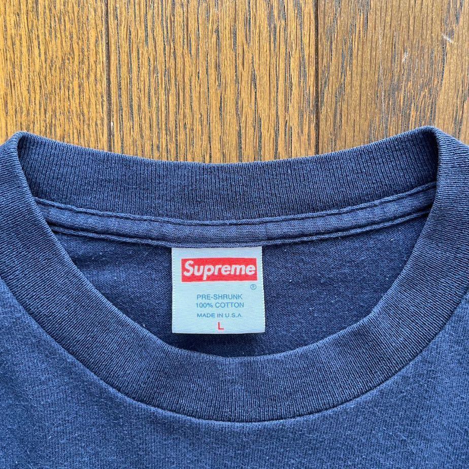 送料無料】2001ss OLD SUPREME Jose Parla L/S Tee ロンT L navy