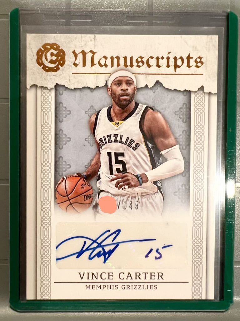 激レア/149 Auto 16 Panini Vince Carter ヴィンス・カーター NBA 直筆 サイン バスケ All-star HOF Raptors Grizzlies Dunk王 Legend_画像1