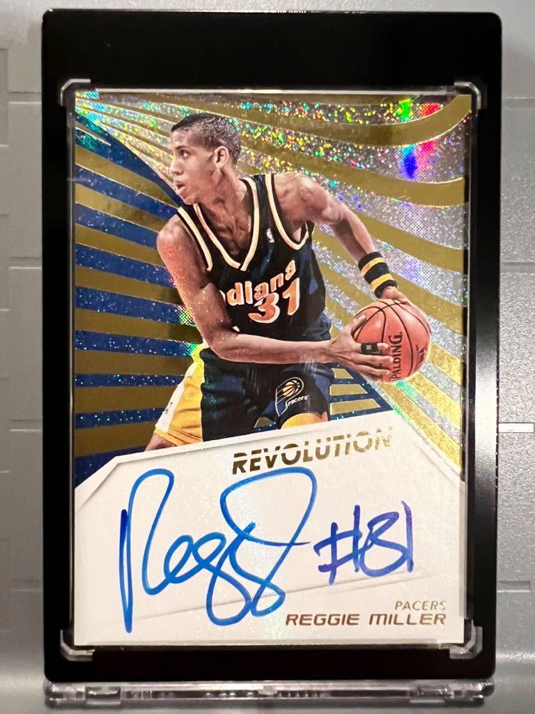 激レア直書 Auto 18 Panini Revolution Reggie Miller レジー・ミラー 直筆 サイン NBA Pacers ペイサーズ バスケ HOF 3P王 The 50th 75th_画像1