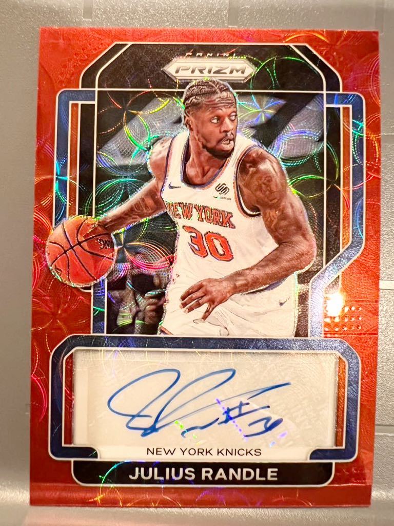HOT Red Prizm Auto 21-22 Panini Julius Randle ジュリアス・ランドル NBA 直筆 サイン Lakers レイカーズ Knicks ユニフォーム バスケ