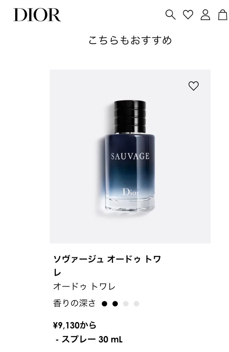 Dior SAUVAGE 100mlディオール ソバージュ オードゥトワレEDT - 香水