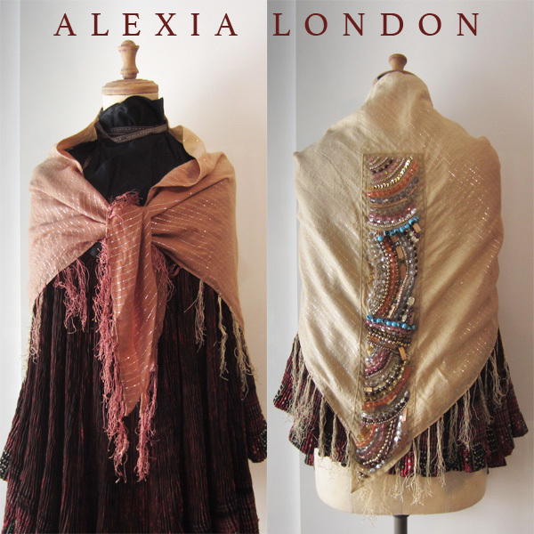 人気ブランドを ALEXIA LONDON トライアングル ビジューショール