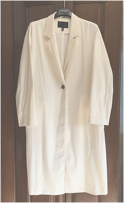  price decline * iCB I si- Be * Onward * tailored * Cesta -* light * long * coat * ivory * size 9* largish * as good as new 