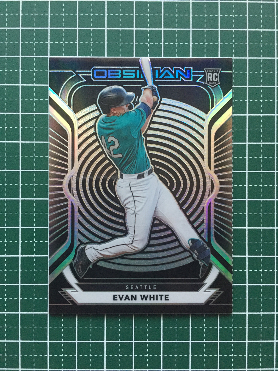 ★PANINI MLB 2021 CHRONICLES #53 EVAN WHITE［SEATTLE MARINERS］ベースカード「OBSIDIAN」ルーキー「RC」★_画像1