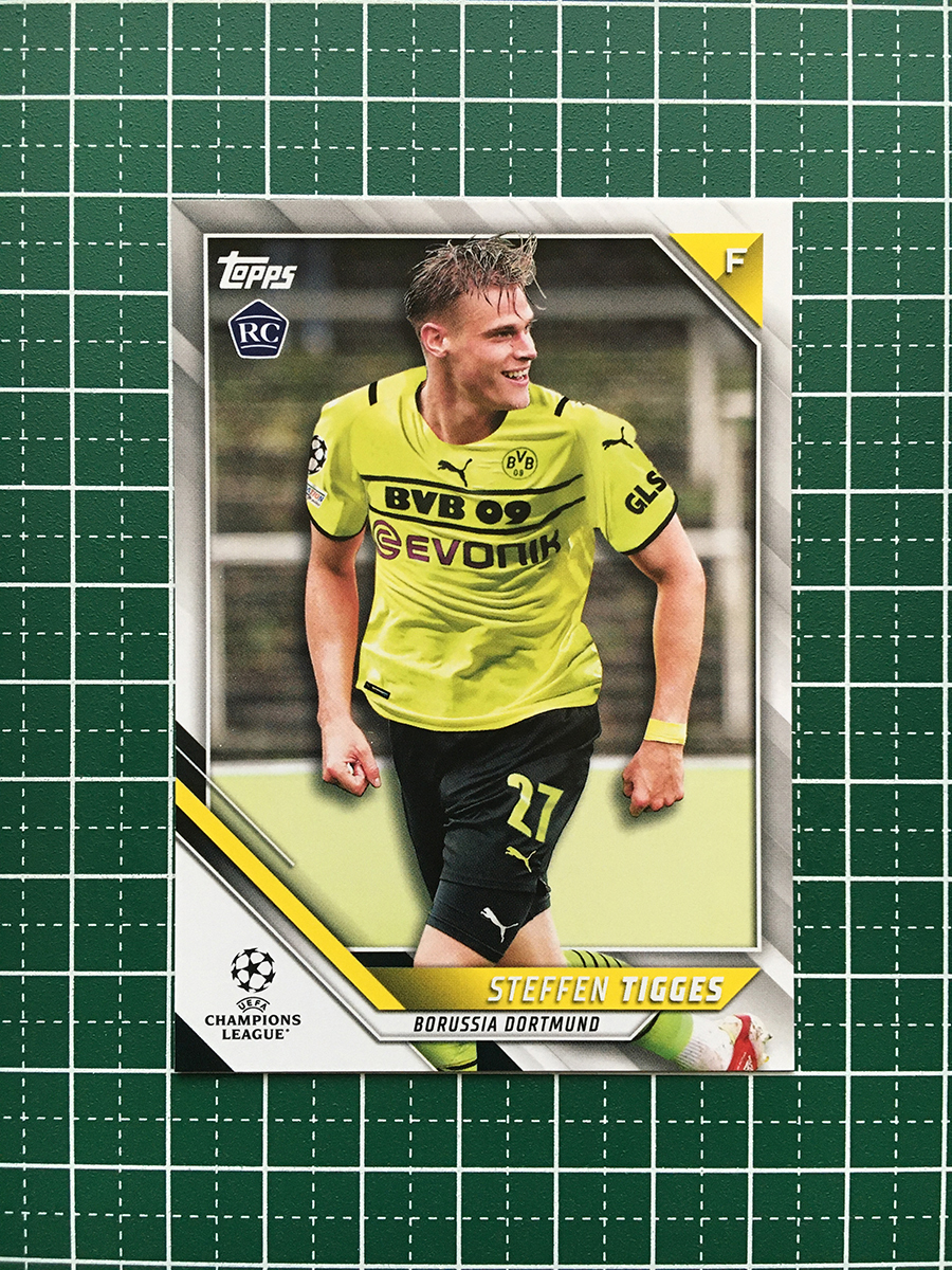 ★TOPPS 2021-22 UEFA CHAMPIONS LEAGUE #92 STEFFEN TIGGES［BORUSSIA DORTMUND］ベースカード「BASE」ルーキー「RC」★_画像1