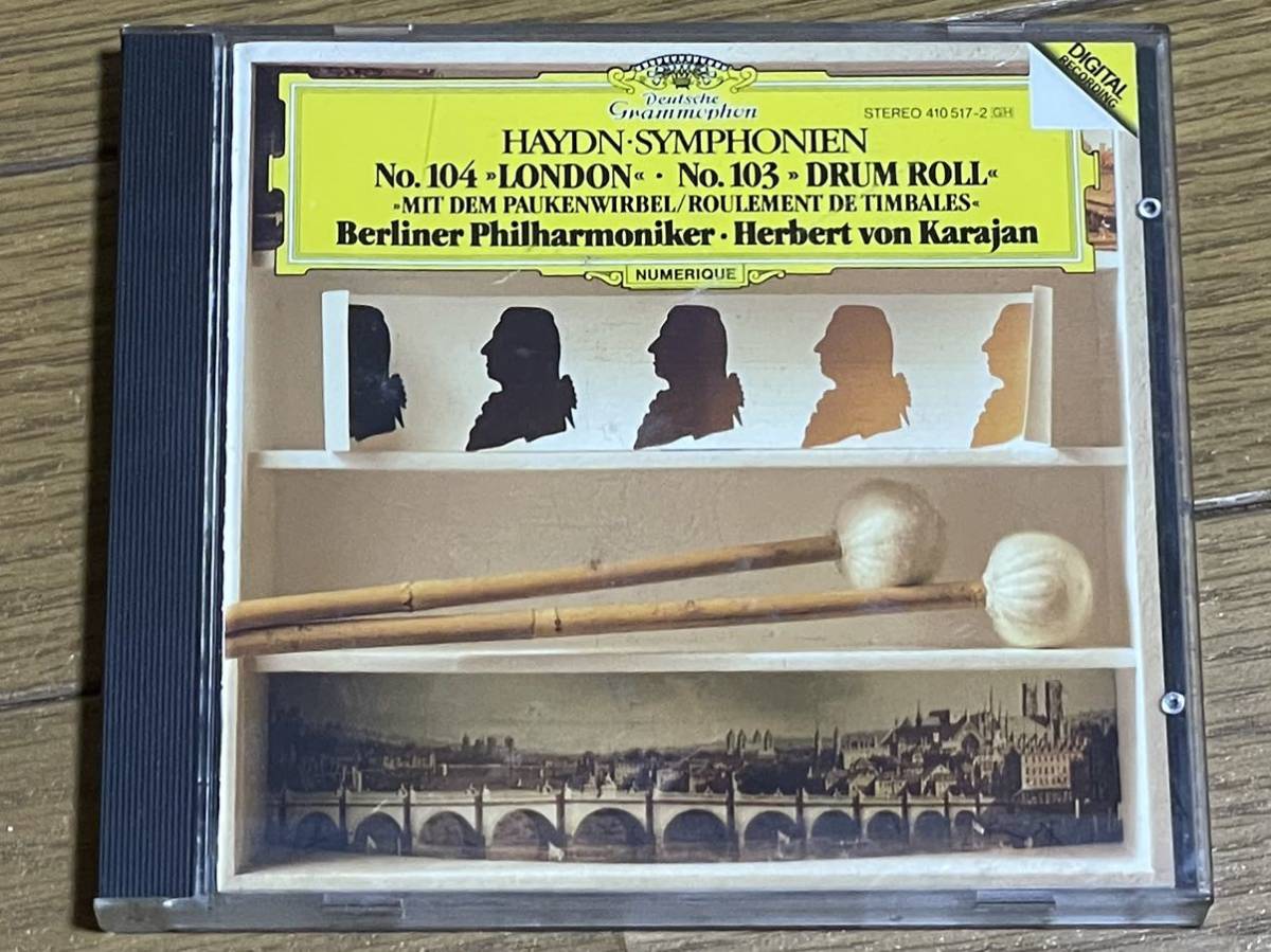 ☆【CD】西独盤 ハイドン：交響曲第104番「ロンドン」・第103番「太鼓連打」/ カラヤン(指揮)ベルリン・フィル☆_画像1