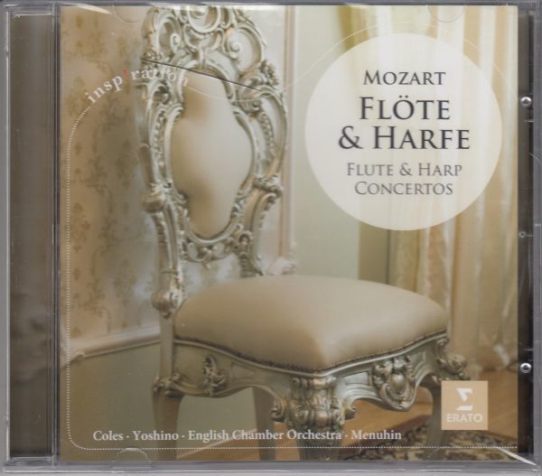 [CD/Erato]モーツァルト:フルートとハープのための協奏曲ハ長調K.299他/S.コールズ(fl)&吉野直子(harp)&Y.メニューイン&イギリス室内管_画像1
