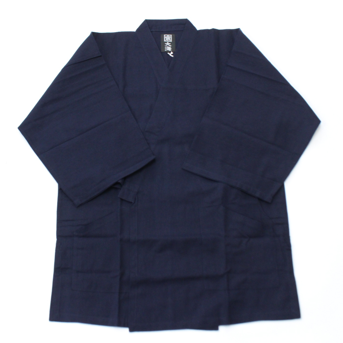 4L size large sea Samue navy blue navy cotton 100% man men's BIG big big large ... Japanese clothes Japanese clothes 