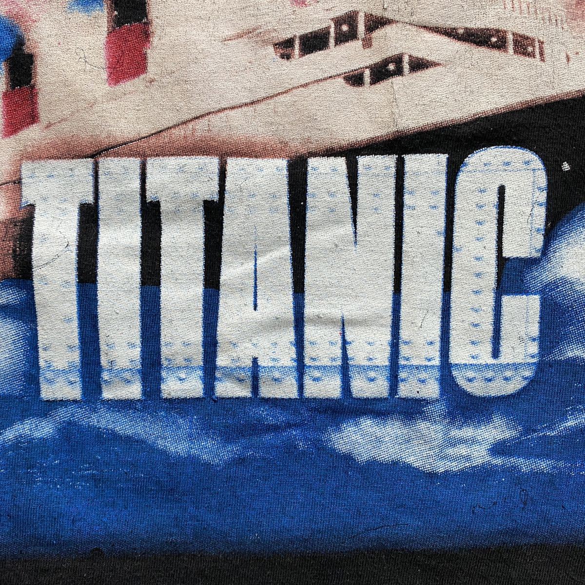 激レアVintage Leonardo DiCaprio Titanic Tee XL Black タイタニック