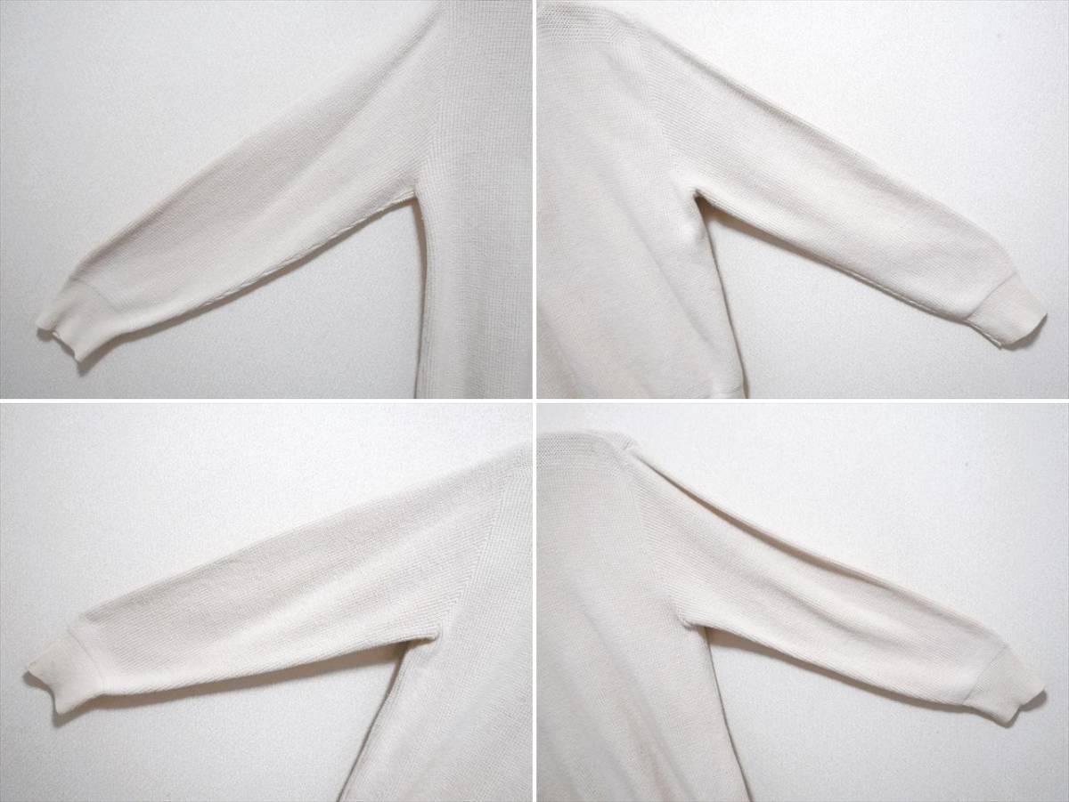 70～80’ｓ ビンテージ GREGORY JOHN ヘンリーネック セーター USA製 ニット 長袖 クリームっぽい白 M位 アメリカ古着_画像7