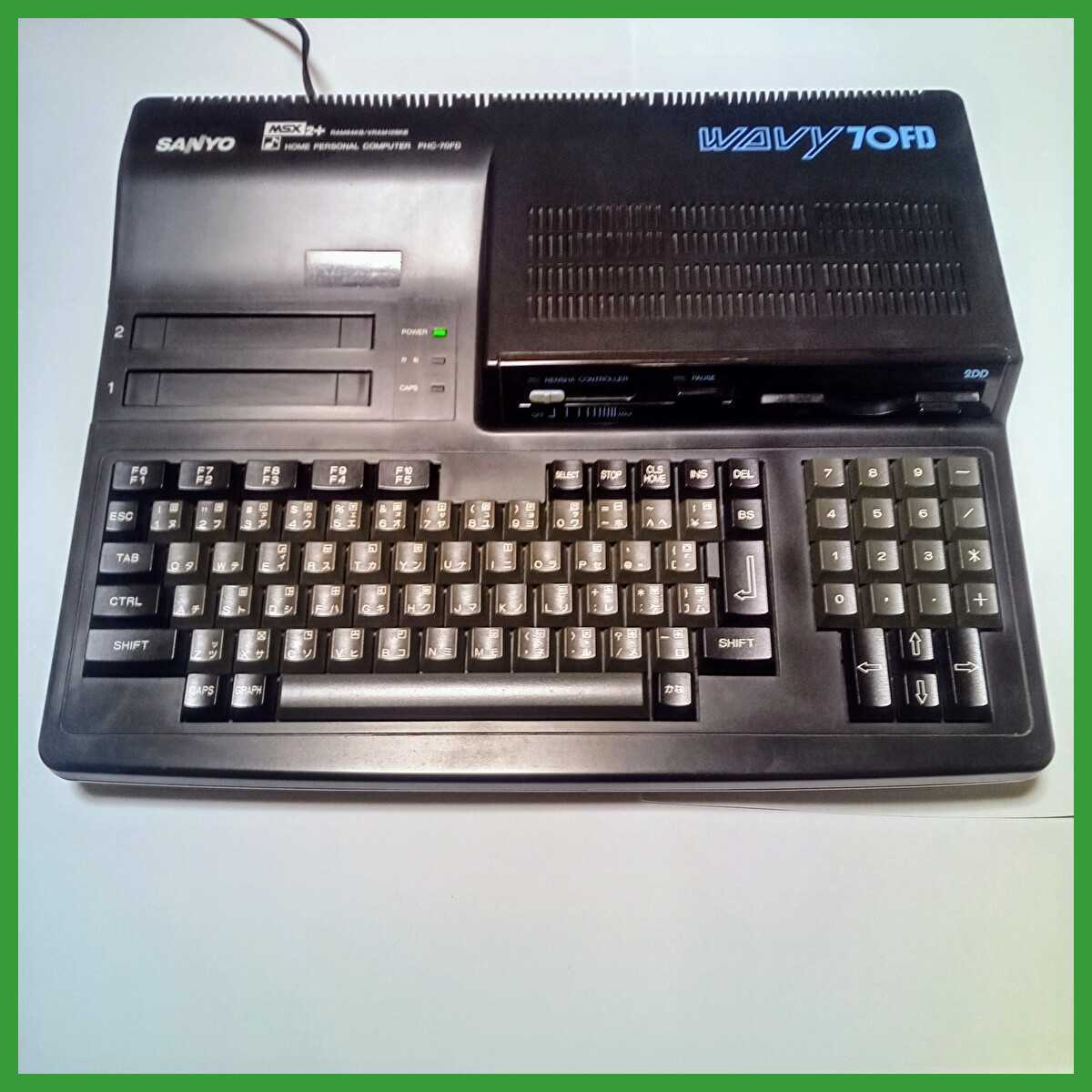 【送料込・動作確認】MSX2+ PHC-70FD SANYO WAVY70FD BASICコンパイラ搭載  本体+RGBケーブル+ジョイパッド(Panasonic製)他 サンヨー