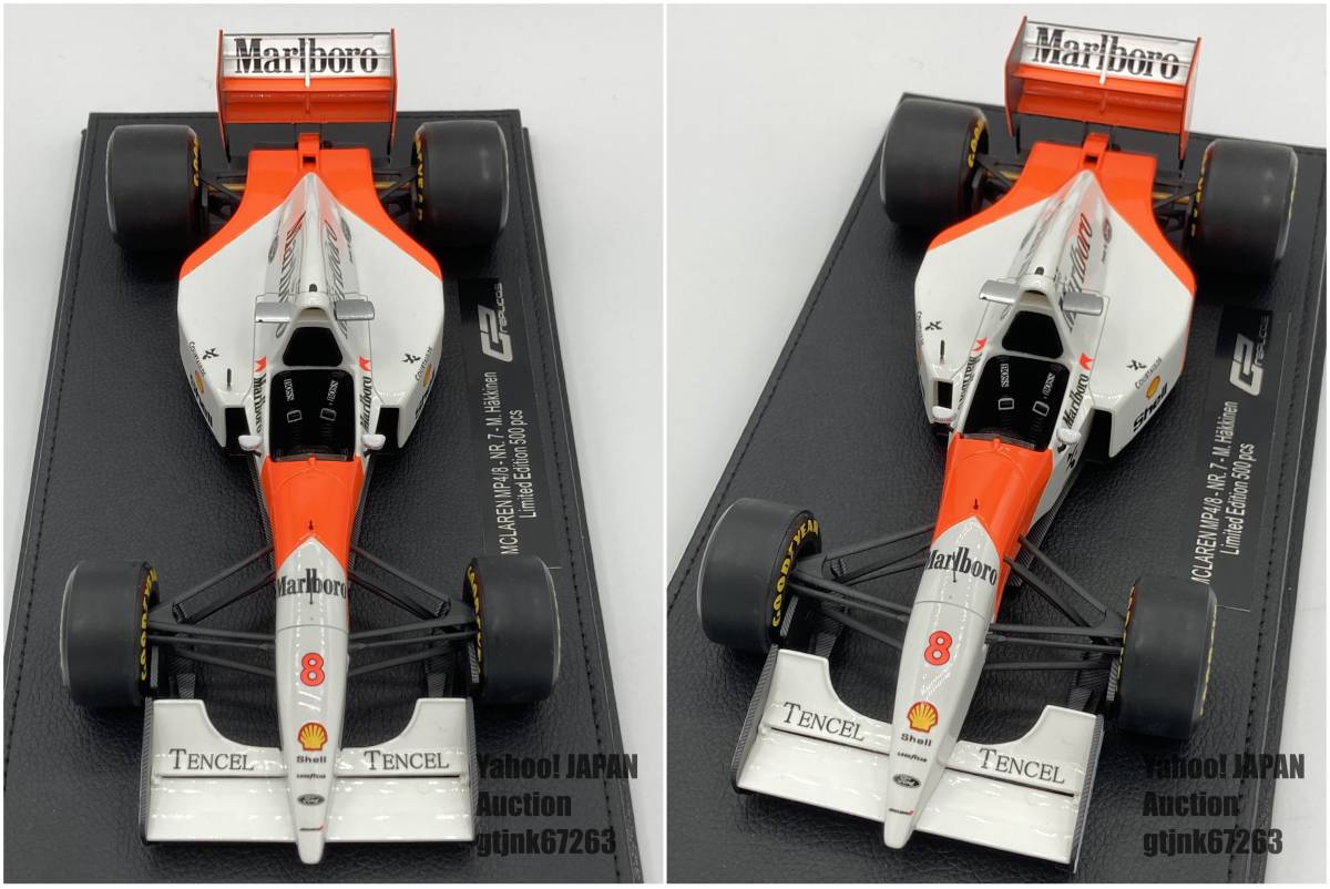 GP Replicas 1/18 マクラーレン Mclaren Ford MP4/8 #8 A.セナ 日本GP仕様 Marlboro加工 TOPMARQUES トップマルケス with SHOWCASE_画像6