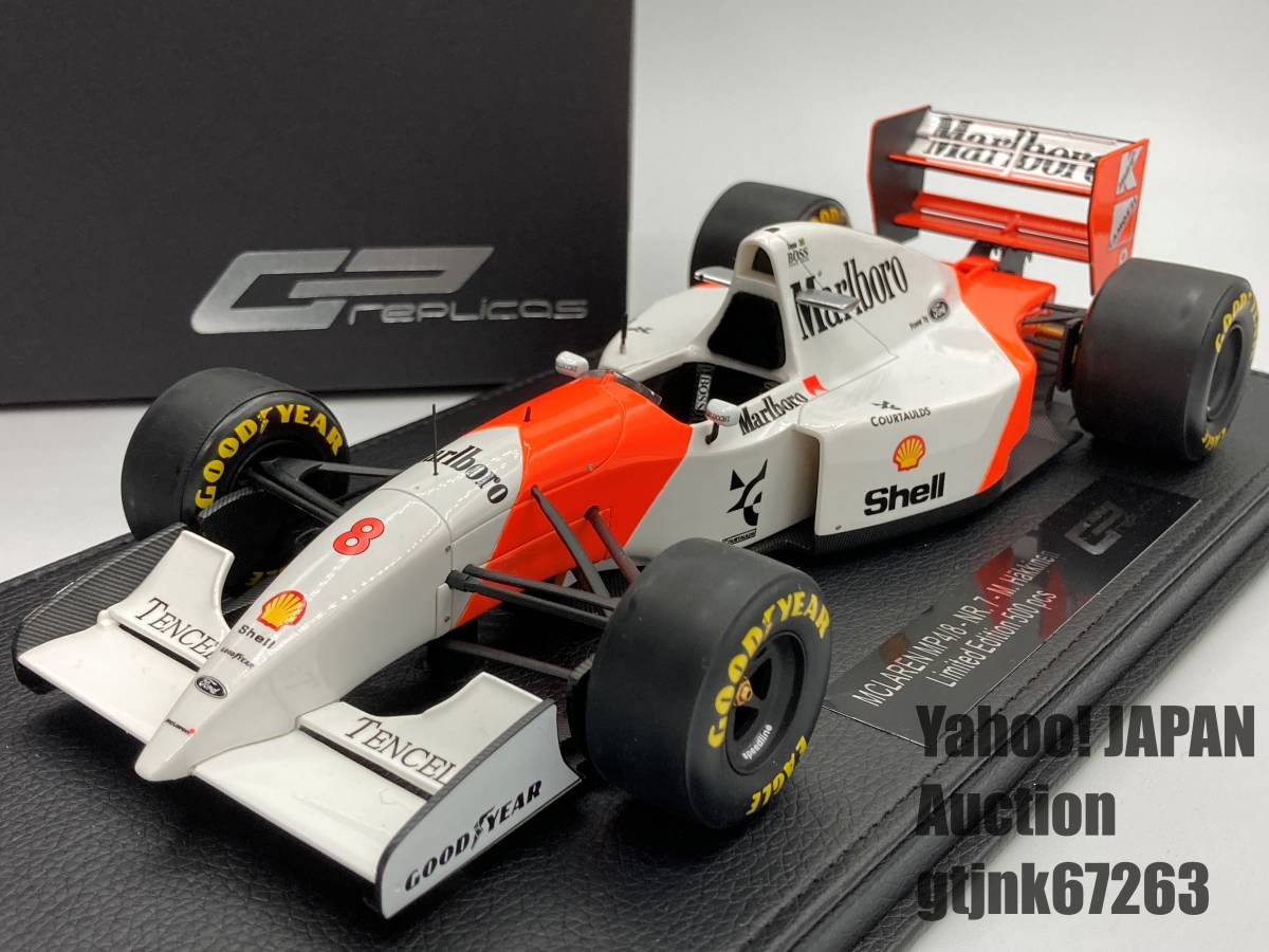 GP Replicas 1/18 マクラーレン Mclaren Ford MP4/8 #8 A.セナ 日本GP仕様 Marlboro加工 TOPMARQUES トップマルケス with SHOWCASE_画像1