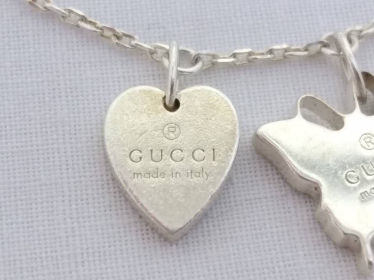 GUCCI バタフライ ハート シルバーブレスレット 蝶 新製品情報も満載