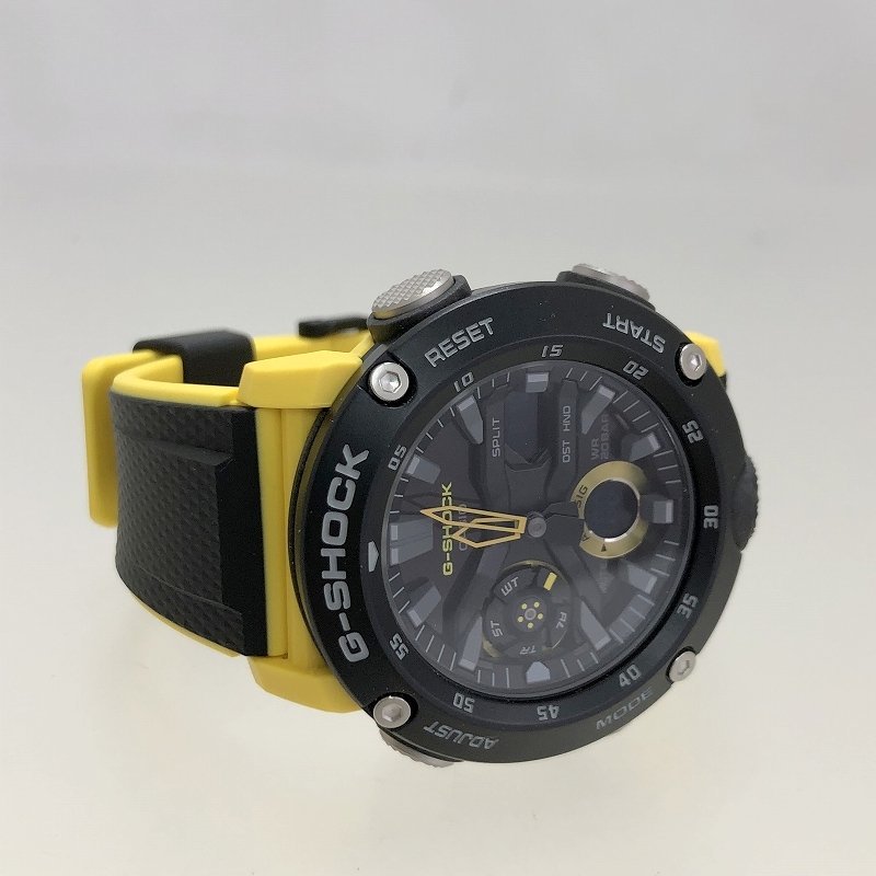 新品 CASIO カシオ G-SHOCK カーボンコア QZ 腕時計 GA-2000-1A9JF イエロー ブラック メンズ 福井県質屋の質セブンの画像7