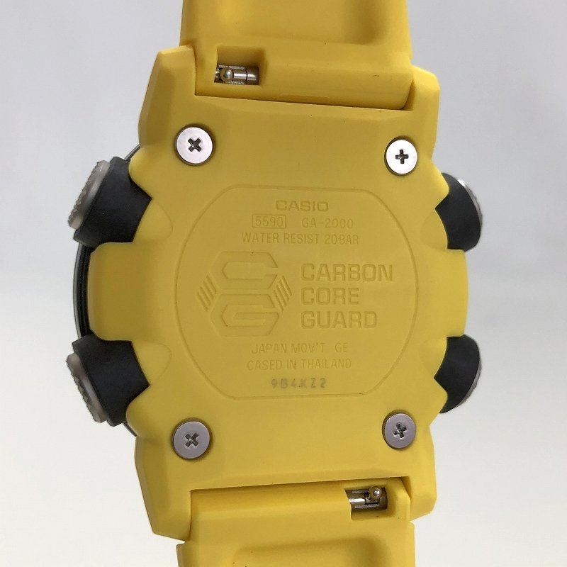 新品 CASIO カシオ G-SHOCK カーボンコア QZ 腕時計 GA-2000-1A9JF イエロー ブラック メンズ 福井県質屋の質セブンの画像4