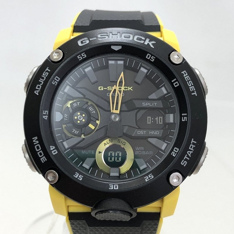 新品 CASIO カシオ G-SHOCK カーボンコア QZ 腕時計 GA-2000-1A9JF イエロー ブラック メンズ 福井県質屋の質セブンの画像3