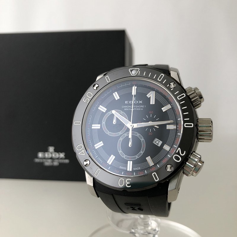 有名なブランド有名なブランドEDOX クロノオフショア1100本限定ベルト