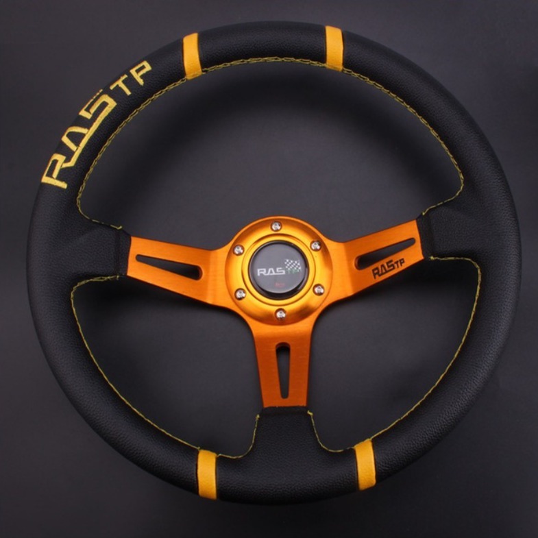 **[62%OFF!!]Ras steering wheel 14 -inch 350mm deep cone drift steering wheel circuit 01**