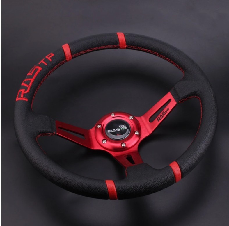 **[62%OFF!!]Ras steering wheel 14 -inch 350mm deep cone drift steering wheel circuit 01**