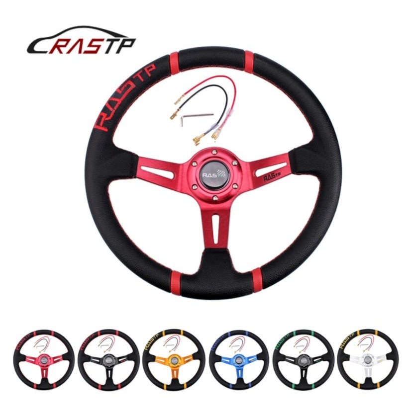 **[62%OFF!!]Ras steering wheel 14 -inch 350mm deep cone drift steering wheel circuit 01**