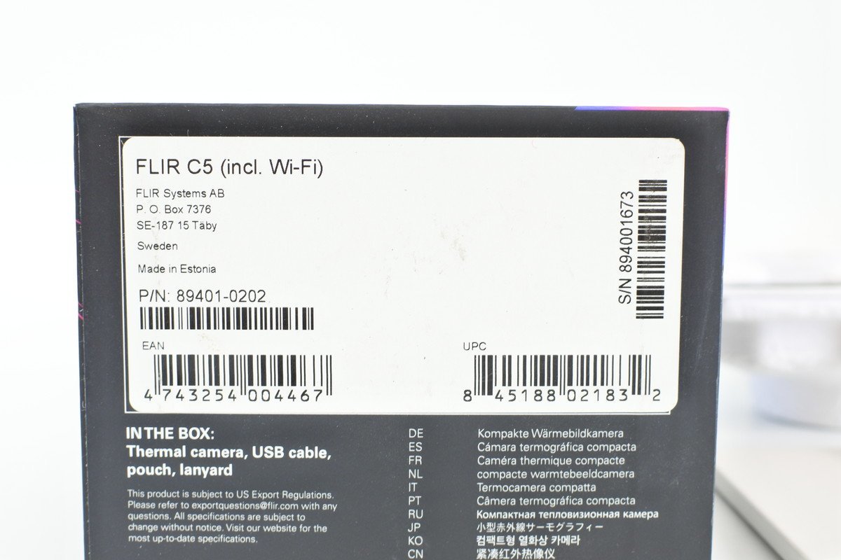▽コンパクトサーモグラフィカメラ FLIR C5 CX-Series 動作品 フリアー