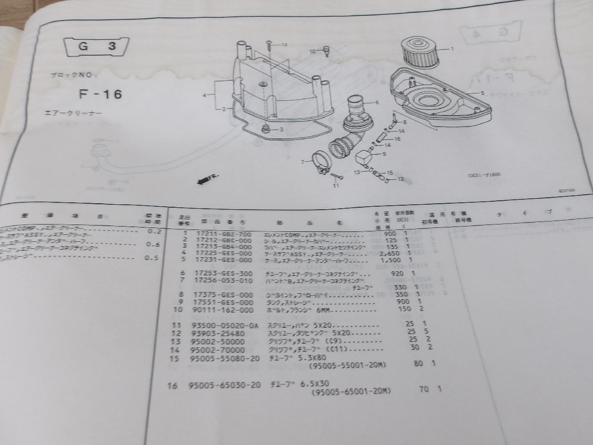 メーカー純正 ホンダ ジョルカブGIORCUIB　パーツリスト 送料全国980円【離島沖縄発送着払い】汚れ多数中古_画像6