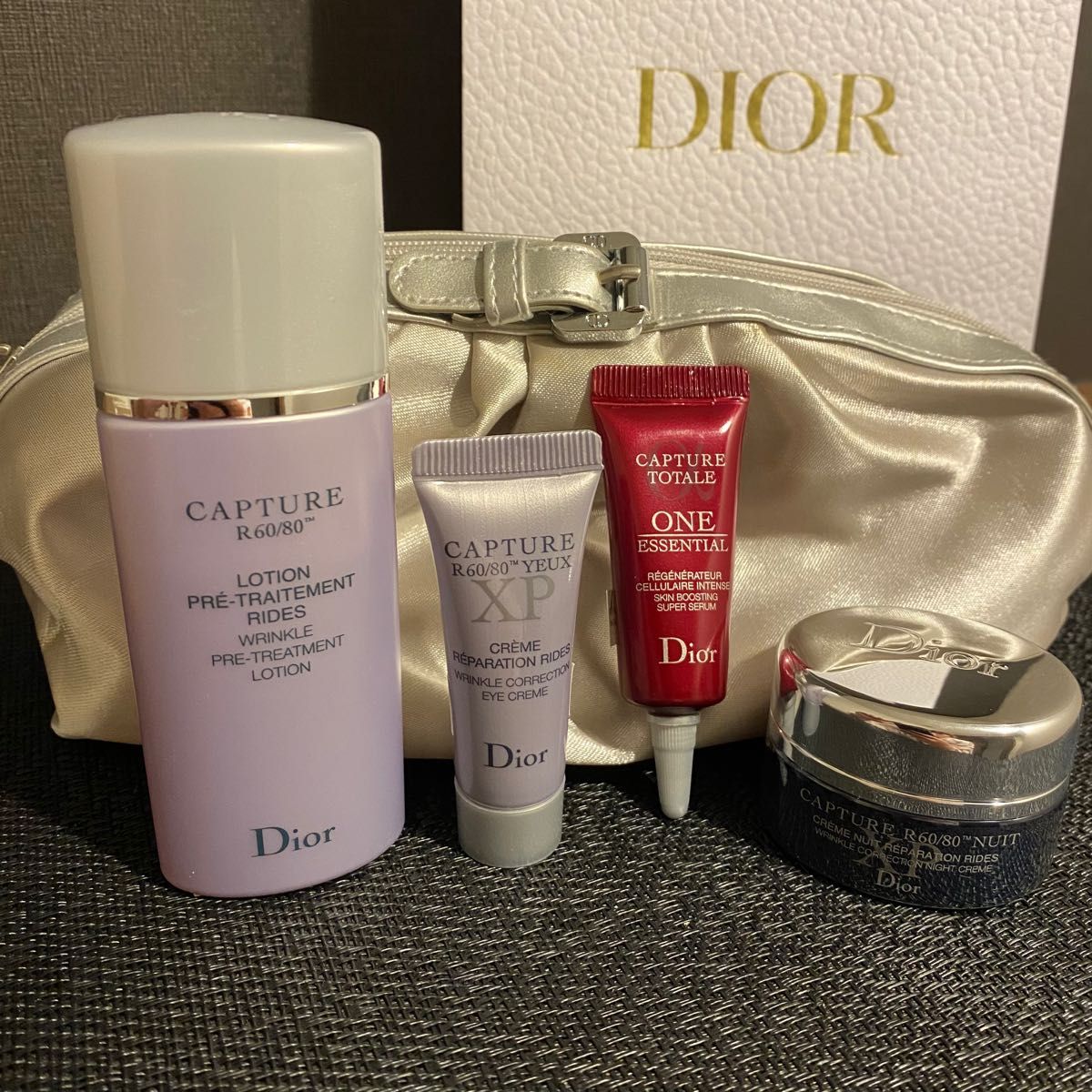 ★訳あり★5点セット★Diorポーチ付き♪コフレセット☆クリスチャンディオール カプチュールトライアルセット 基礎化粧品 旅行に♪