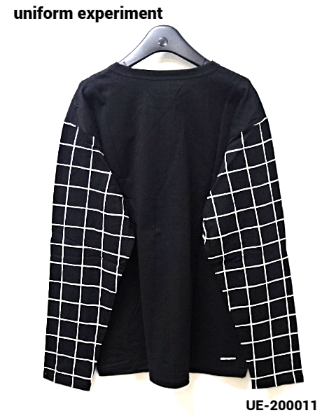 3 新品【uniform experiment L/S GRAPH CHECK CUT&SEWN UE-200011 BLACK SOPHNET. ユニフォームエクスペリメント カットソー ロンTシャツ】_画像6