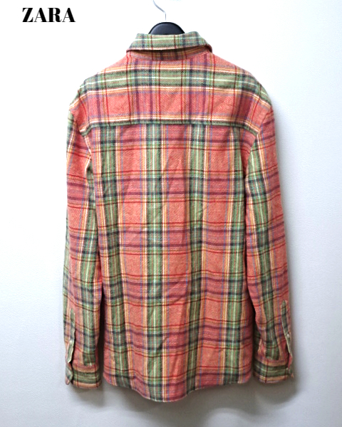 M【ZARA CHECK L/S SHIRT ザラ チェックシャツ ZARA チェックシャツ ZARA ネルシャツ】_画像3