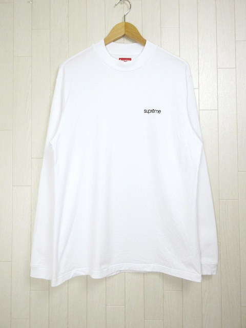 シュプリーム Supreme モックネック ロングスリーブ Tシャツ Mock Neck L/S Top Long sleeve T-shirt  2022AW ホワイト size M メンズ