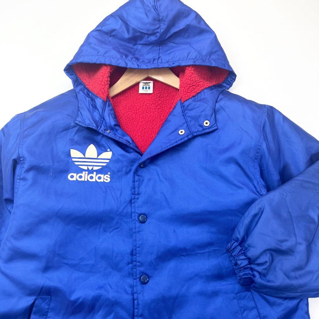  Adidas * adidas big to ref . il reverse side boa bench coat hood * blue 140 Kids sport outdoor parent . camp #F188