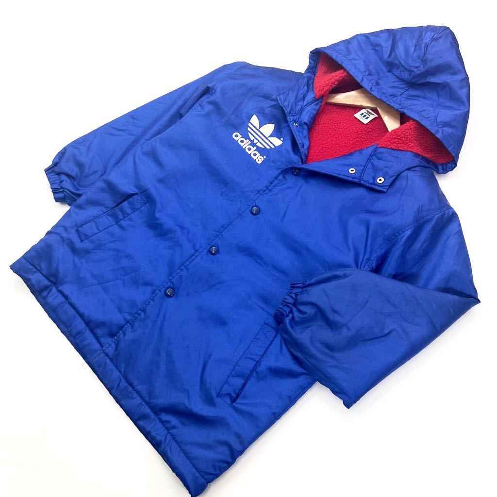  Adidas * adidas big to ref . il reverse side boa bench coat hood * blue 140 Kids sport outdoor parent . camp #F188