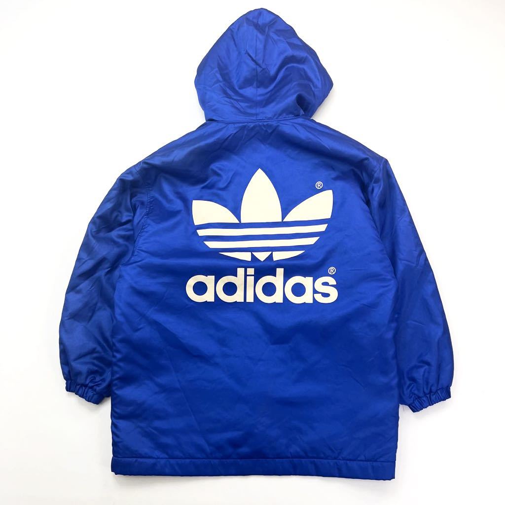  Adidas * adidas big to ref . il reverse side boa bench coat hood * blue 140 Kids sport outdoor parent . camp #F188