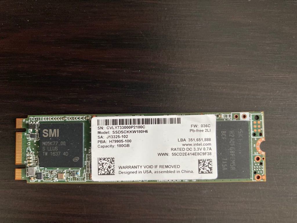 Intel SSD 540s Series SSDSCKKW180H6 180GB_画像1